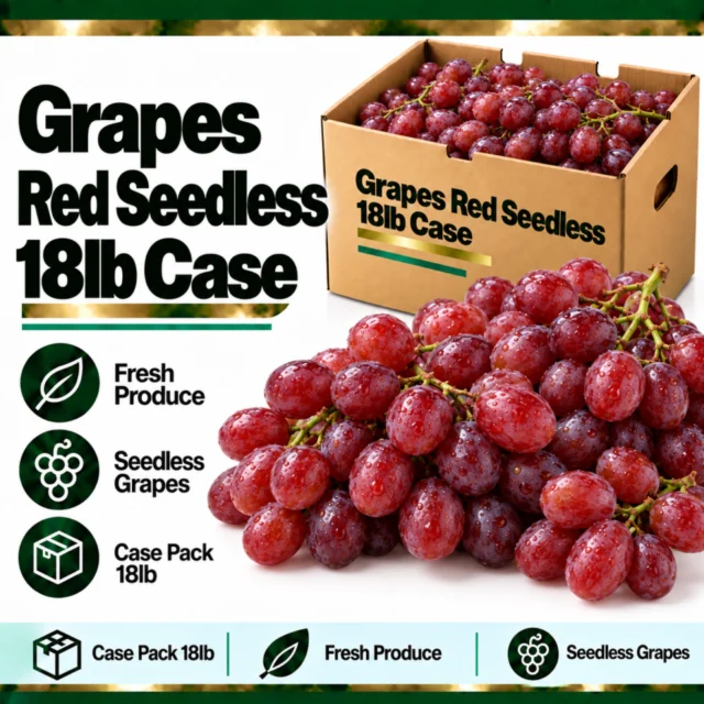 Grapes Red Seedless 18lb Case