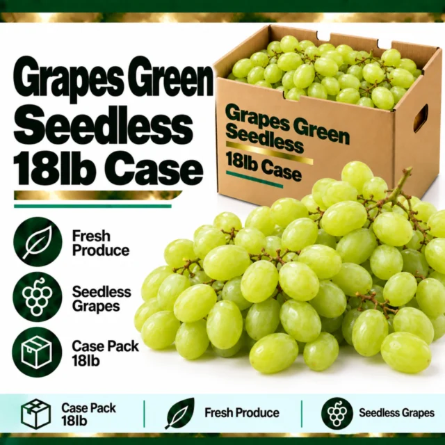 Grapes Green Seedless 18lb Case