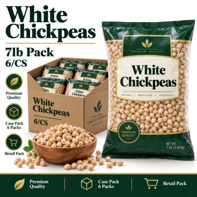 White Chickpeas Pack - 7lb (6/CS)