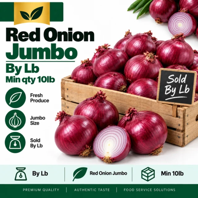 Red Onion Jumbo by Lb (Min qty 10lb)