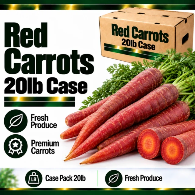 Red Carrots 20lb Case