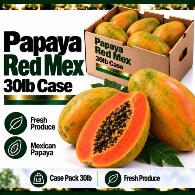 Papaya Red Mex 30lb Case