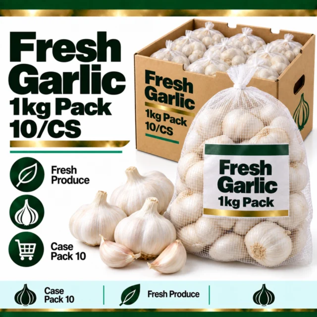 Fresh Garlic 1kg Pack (10/CS)