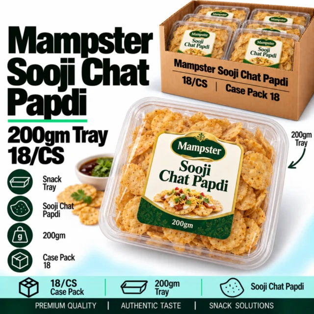 Mampster Sooji Chat Papdi - 200gm Tray (18/CS)