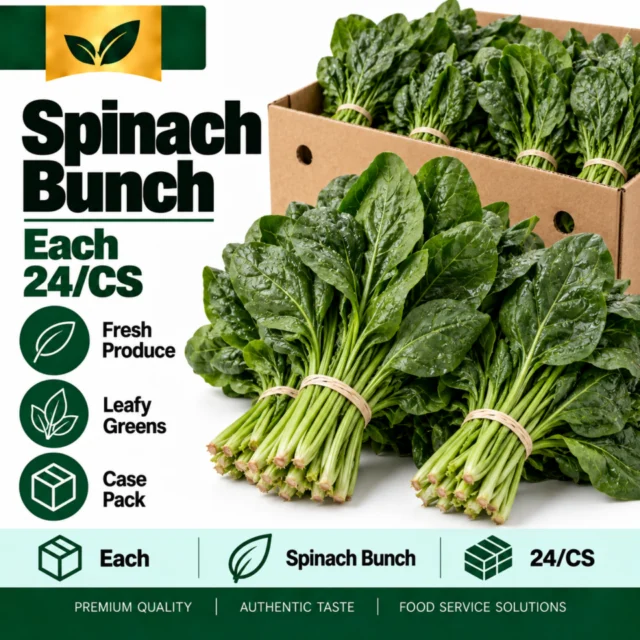 Spinach Bunch Each (24/CS)