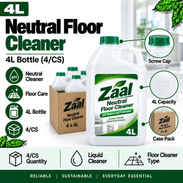 Zaal Neutral Floor Cleaner 4L Bottle (4/CS)