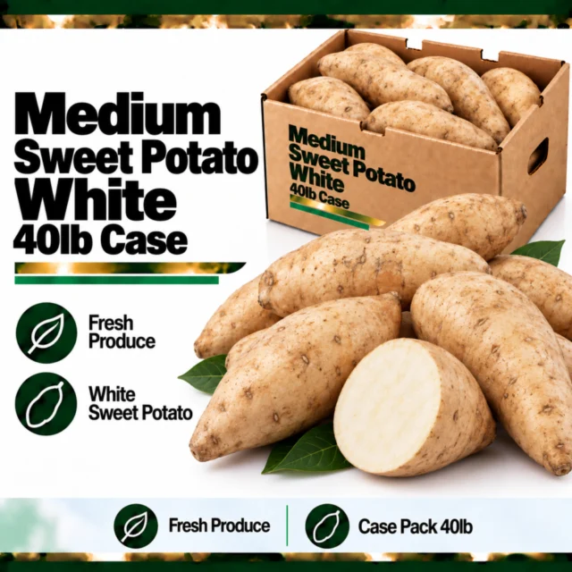Medium Sweet Potato White 40lb Case