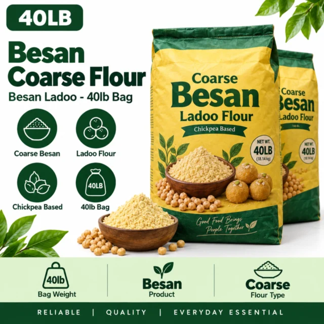 Besan Coarse (Besan Ladoo) Flour Bag - 40lb