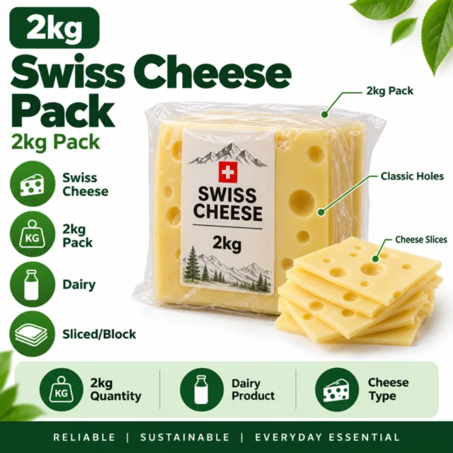 Swiss Cheese 2kg Pack