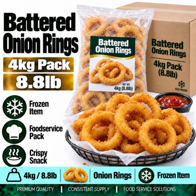 Battered Onion Rings 4kg Pack (8.8lb)