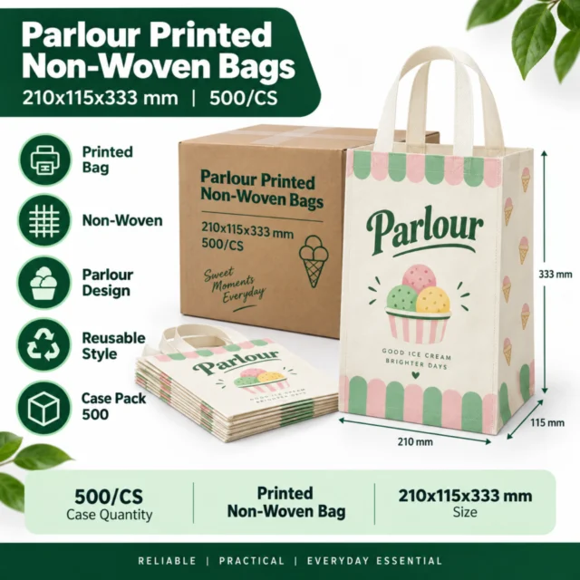Parlour Printed Non-Woven Bags 210x115x333 500/CS