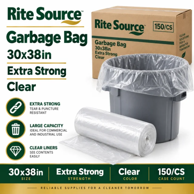 Garbage Bag – 30x38in – Extra Strong - Clear - Rite Source - 150/CS