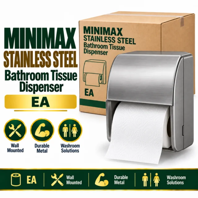 Minimax Stainless Steel Bathroom Tissue Dispenser EA