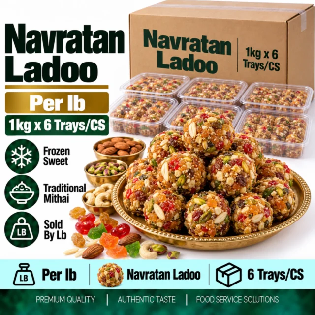 Navratan Ladoo per lb (1kgx6 Trays/CS)