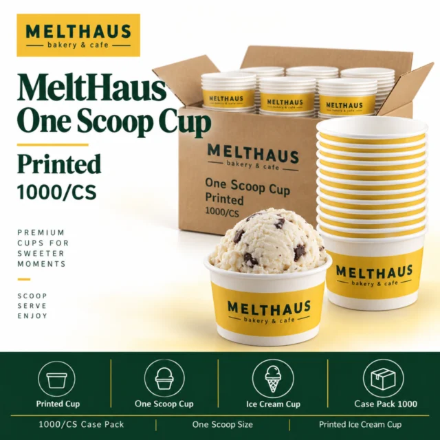 MeltHaus One Scoop Cup - Printed - 1000/CS