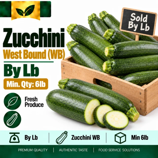 Zucchini West Bound (WB) by Lb (Min. Qty: 6lb)