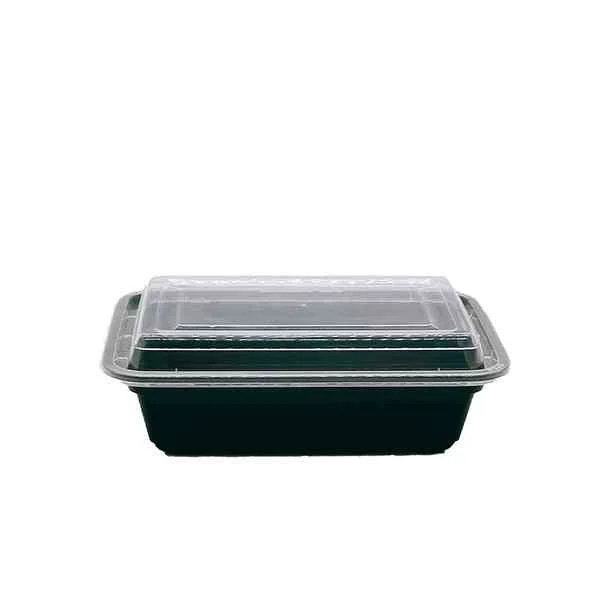 RE24 / 24oz - Rectangular Plastic Container (Combo) - White Base - 150/CS